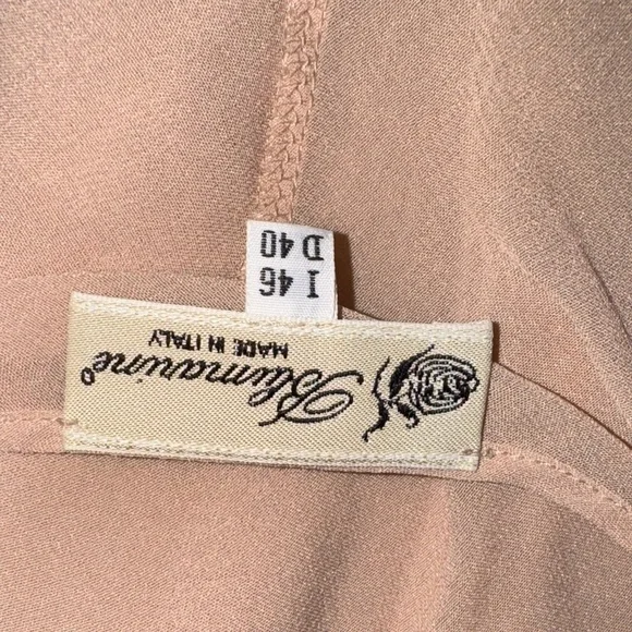 Blumarine Beige and Pink Maxi Dress
